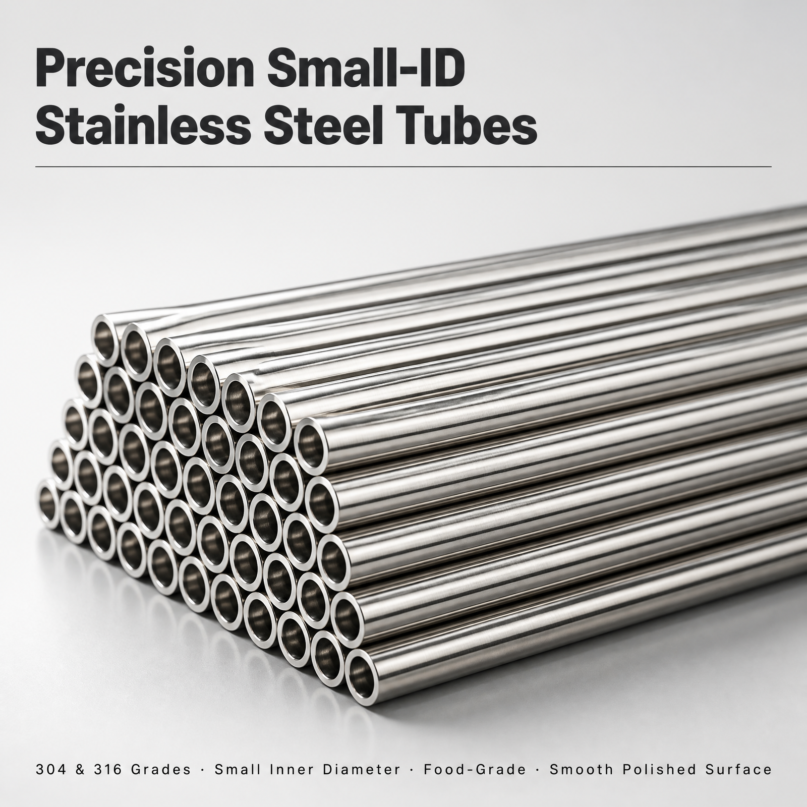 304 / 316 Small Inner Diameter Food-Grade Stainless Steel Tubes
