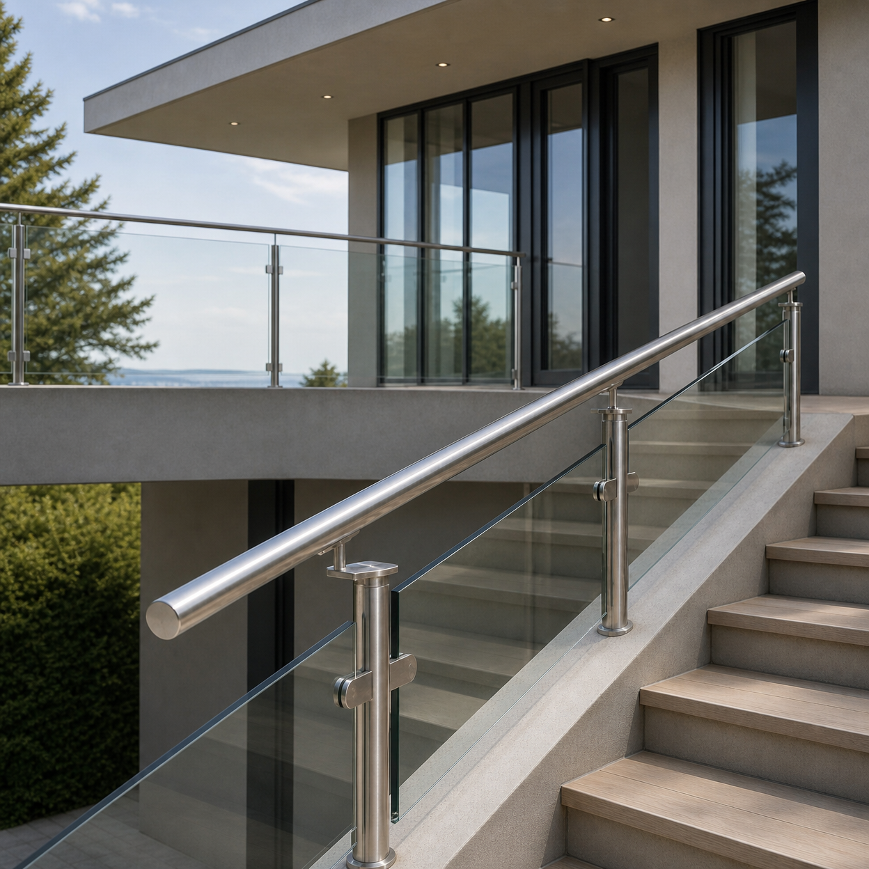 Stainless Steel Handrail Pipe 304 50mm Decorative Welded Tube Stair Balcony Railing